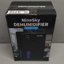 NineSky Dehumidifier, 95 OZ Dehumidifiers for Home,(1100 sq.ft) Dehumidifiers for Basement Bathroom Bedroom with Auto Shut Off, Switchable 7 Colors Light (White)