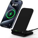 Samsung Wireless Charger Fast Charging Stand Wireless Android Desk Phone Charger Stand for Samsung Galaxy S25 S24 Ultra S24+ S24 S23 FE S22 S21 S20 S10 S9 S8,iPhone 15 Pro Max Plus 14 13 12,Pixel 8 7 (Black)