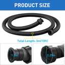 Pool Hoses for Above Ground Pools, 10 Ft Swimming Pool Replacement Hose, 1.5 Inch Diameter, Compatible with 29060E Filter Pumps & Saltwater Systems, Black