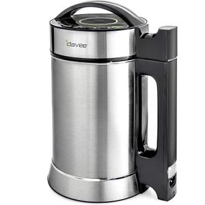 Brand - IAE15-1.9 Liter Automatic Hot Soy Milk (Almond, Rice, Quinoa Milk) Soup, Porridge & Cold Juice Maker - 2 Layer Stainless Steel - Recipe Booklet