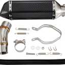 Motorcycle Muffler Mid Pipe, Muffler Adapter Connect Pipe Compatible with Kawasaki Ninja 400 Z400 2018 2019 2020 2021 2022 2023 Ninja 500 2024