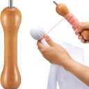 Thyle 2 Pcs Tie Dye Tool Wood Sinew Pulling Device DIY Tie Dye Stretching Tools, for Adults Handmade Accessories, Made of Handmade Natural Wood with Connectors