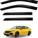 Civic Rain Guards - Window Visors for Honda Civic Hatchback 2016-2021, Out-Channel Side Window Rain Guards for Civic Accessories, 4PCS, Black, Car Accessories