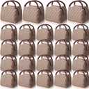 Chunful 24 Pcs Insulated Lunch Bag Bulk Reusable Thermal Lunch Box Waterproof Leakproof Tote Bag with Soft Liner for Women Men Office Work School Picnic Beach Fishing(Coffee)
