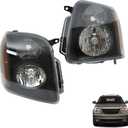 munirater 1 Pair Headlights for 2007-2014 Yukon Denali XL 1500 XL 2500 Headlamp Assembly Black Driver and Passenger Side RH&LH 15861025 | 15861026 |