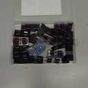 Uonlytech 25pcs Cable Holder Clips Self-Adhesive Wire Organizers for Home Office Holiday Use Versatile Cord Management for Light Strips Wires Double Row Design (Black)