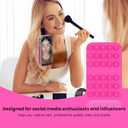 Patented Magnetic Sticky Phone Suction Grip Mount for MagSafe Case,Magnet Silicone Portable Stand Holder for iPhone 16/15/14/13/12 Series and Android, Hands-Free Selfies and Videos (Hot Pink)