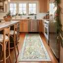Washable Kitchen Rug Runners for Hallways: 2'6"x8' Bedroom Rug Non Slip Low Pile Stain Resistant Soft Indoor Floor Carpet Runner Rug for Entryway Hallway Kitchen Living Room Farmhouse