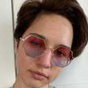 PORADAY Square Sunglasses for Women Men Retro Octagon Metal Sun Glasses Vintage Polygon Shades