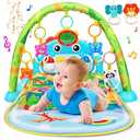 UMIKU Baby Gym Play Mat Baby Gifts Tummy Time Mat Activity Center, Dinosaur | Piano Music & Light Newborn Infant Gift For Babies 0 3 6 9 12 Months, Motor Skill & Sensory Development, Babies Essentials