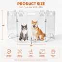 Clear Acrylic Dog Gate Free Standing Foldable Dog Barrier Fence