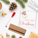 Funny Days Till Christmas Countdown Sign Christmas Countdown Calendar Acrylic Decor Xmas Vacation Sign Pink Santa Retro Decoration 4 x 4 Inch