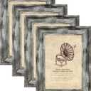 4x6 Picture Frames Set of 4 Vintage Photo Frame, Rustic Retro Photo Frame with Real Glass,Decorative Art Wall Mount and Tabletop Display Family Friends Wedding Gift (ps-Grey-4pcs)