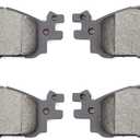 SCITOO D1508 Ceramic Brake Pads Stes Front Fit 2012-2019 For Ford For Explorer,2013-2019 For Flex,2012-2019 For Taurus,2012 For Lincoln For MKS,2012-2019 For MKT [Partially Except Heavy Duty Brake]