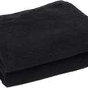 PERFEHAIR Black Salon Towels (2-Pack, 16 X 27 Inches)-Barber Hand Cotton Towel for Gym, Bath, Spa, Shaving, Shampoo