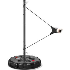 Stable Swing Trainer For Baseball&Softball,Auto-Reset Baseball Hitting Trainer With Real Ball&Stand For Indoor/Outdoor, Adjustable Softball Hitting Trainer Solo Practice Improve Power,Speed,Accuracy