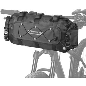 Rhinowalk Bike Handlebar Bag Bicycle Front Bag Lightweight Waterproof Roll Bag 12L with Shoulder Strap for Mountain Road Bike Cycling Accessories