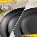 EI 150pcs Black Plastic Plates Frosted Plastic Plate,Premium Heavy Duty Black Plastic Plates,Black Disposable Plates with Plastic Silverware,10.25" Dinner Plates and 7.5" Dessert Plate Wedding Party