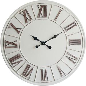 Oversized Farmhouse Wall Clock - 30 inch, Extra Large Decorative Wall Clock for Living Room Decor | Metal Face | Roman Numeral | Battery Operated