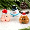 3 Pcs Funny Christmas Poop Gag Gifts Ornaments Resin Santa Claus Snowman Poop Tree Ornaments 3 Styles Christmas Hanging Decor for Xmas Trees Holiday Party Gag Gifts (Assorted)