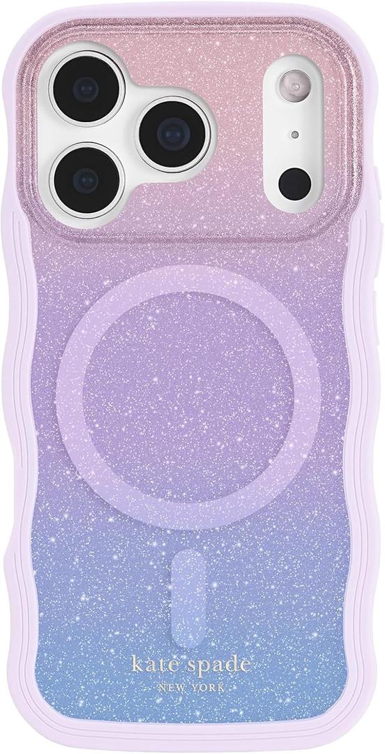 kate spade new york iPhone 17 Pro Case - Compatible with MagSafe - Designer Phone Case - Opal Glitter