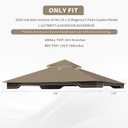 10x12 Gazebo Canopy Replacement for 10 x 12 Regency II Patio Gazebo Model L-GZ798PST,A101004104,A101004105 (Khaki)