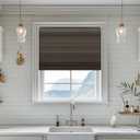 Shade&Beyond No Drill No Tools 29" W X 72" H Cellular Shades White Easy to Install for Indoor Windows Cordless Honeycomb Blinds Thermal Insulated Noise Reduction,Dark Brown Custom Size（Full Blackout）