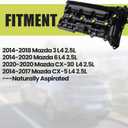 Aluminum Valve Cover Compatible with 2014 2015 2016 2017 2018 2019 2020 Mazda 3 6 CX-30 CX-5 2.5L L4 Replace PY0110210A