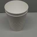 Small Bathroom Trash Can 1.8 Gallon Garbage Can Waste Basket Recycling Bin for Dorms Bedrooms Offices Kitchens, 2 Pack White