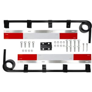Straight Bar Type Mud Flap Hangers for Semi Truck Mud Flap Hangers for Semi Mud Flaps with Reflective Strip Tape Square Steel Mudflap Hangers with 3 Coils
