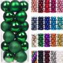 Emopeak 24Pcs Christmas Balls Ornaments for Xmas Tree - 2.5 Inch Shatterproof Christmas Tree Decorations Hanging Ball for Holiday Wedding Party Decoration Grass Green