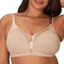 Playtex Women's Wireless Bra, 18 Hour Plus-Size T-Shirt Bras, Smoothing, Full Coverage, 4803, Single or 2-Pack (46D, Nude)