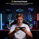 SG600 Wireless Gaming Headset for PC, PS5, PS4, Laptop, Mac, Nintendo Switch, 2.4GHz & Bluetooth 5.3 Gaming Headphones with Noise Canceling Mic, Stereo Sound, 70+Hr Battery, 15ms Latency