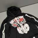 Kid Boy Girl Halloween Outfit Pumpkin/Skeleton Print Long Sleeve Hood Pullover Sweatshirt +Long Pants 2Pcs, Size: 5-6 Years