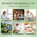 2 x Press on Nails Medium Almond French Tip Fake Nails Flower Leopard Print Designs False Nails Full Cover Glossy False Nails for Women Manicure Nail Art Decoration-size S