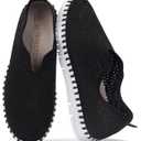 Project Cloud Womens Shoes - Lightweight Summer Loafers for Women with Memory Foam Insole - Breathable Womens Loafers - Perfect Summer Shoes for Women 2025 (Rose, Black, 10)