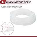 1 Pcs for Air and Water Silicone Vacuum Tubing Hose High Temperature Automotive Vacuum Line 20FT 5/16" 8mm ID 2mm Thickness Clear Silicone