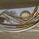 Gold Chandelier,6 Light Brass Gold Chandelier Light Fixture for Dining Room, 29in