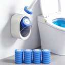 SOPAMI Disposable Toilet Cleaning System - Toilet Wand Kit with 16 High-Performance Refills, Wall Mounted Toilet Brush and Holder for Deep Cleaning Bathroom