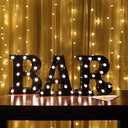 BAR - Illuminated LED Marquee Word Sign - Pre-Lit Pub Bar Sign - Battery Operated (23.03-in x 8.66-in) (Black)