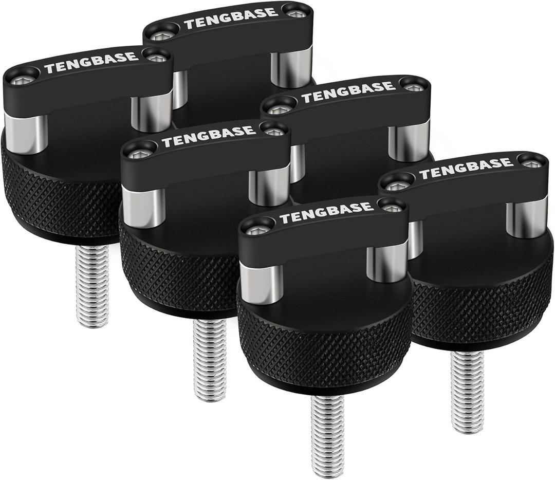 Quick Release Thumb Screw for Jeep Wrangler JK 2007-20018, JL 2018-2022 & Gladiator JT - Billet Aluminum Hard Top Fastener with Integrated D Ring (Black)