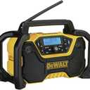 DEWALT 12V/20V MAX Portable Bluetooth Radio, Cordless, 100 ft Range, 3.5 Subwoofers, Jobsite (DCR028B)