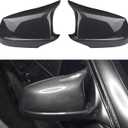 JDMON Compatible with Door Rearview Mirror Cover Cap BMW 5 Series F10 F11 F18 528i 530i 535i 550i 2011 2012 2013 Side Mirror Cover Cap Trim 2PCS (Carbon Fiber)