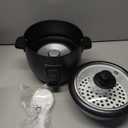 Elite Gourmet Electric Rice Cooker with Steam Tray and Non-Stick Inner Pot Makes Soups, Stews, Grains, Cereals, Keep Warm Feature, 6 Cups Cooked (3 Cups Uncooked), Black