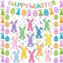 Fullhawl 30 Pcs Happy Easter Decorations Set Easter Party Decoration Egg Bunny Garlands Banner Hanging Swirls Ceiling Streamers Strings for Home Office Classroom Spring Party Decor