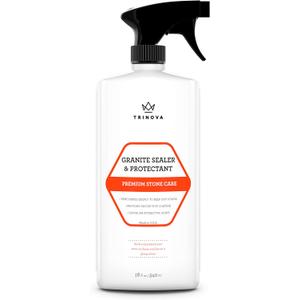 TriNova Granite Sealer & Protector Best Stone Polish, Protectant & Care Product Easy Maintenance for Clean Countertop Surface, Marble, Tile No Streaks, Stains, Haze, or Spots - 18 fl oz