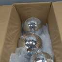 4 Pcs Large Disco Ball Decor - Silver Hanging Mirror Disco Balls Ornament for Stage Club Prom Props 70s Weddings Dance Music Birthday(12, 8, 6, 4 Inch)