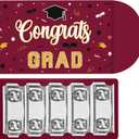 2 x 2026 Jumbo Graduation Money Gift Card Holder with Envelopes 14 x 8 in Oversized Surprise Graduation Money Holder for Cash College High School Grad Party Supplies(Red Gold)