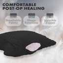 Hysterectomy Recovery Pillow with Pocket, Post-Surgery Abdominal Support Cushion, C-Section & Tummy Tuck Pillow, Mastectomy and Hernia Surgery Comfort Pillow(Black)