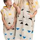 Arcturus Surf Poncho | Your Sauna Towel - Great for Cold Plunge | Hooded Changing Towel & Cover-Up | 100% Cotton Velour | 2-in-1 Design Converts Your Poncho to a Beach Towel (The Wedge, Adults)
